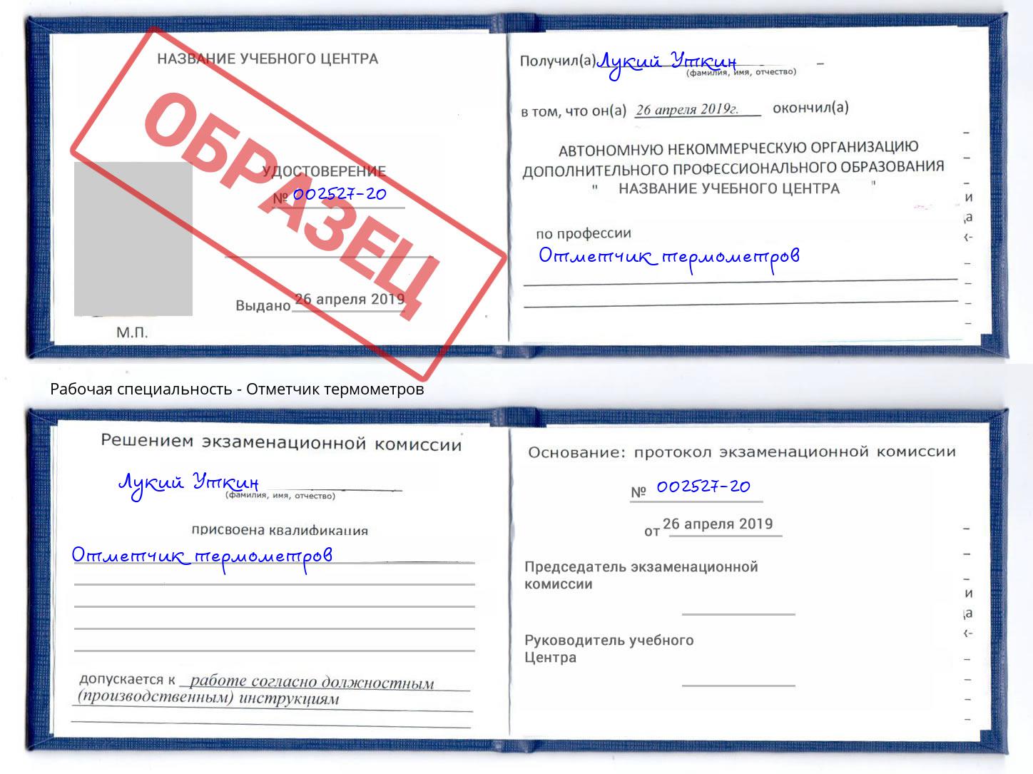 Отметчик термометров Рязань